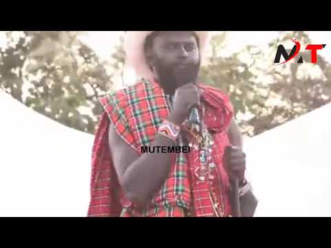 Sen  Methu Wows Kenyans  residents as he dresses in Maasai attire .