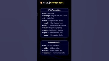 HTML CheatSheet #shorts #learnhtml5andcss3 #cheatsheet #webdesign #webdevelopment #coding #viral