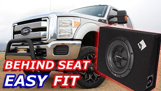 Best fitting behind the seat subwoofer box for 20112016 Ford F250 F350 Rockford Fosgate Prime R2S