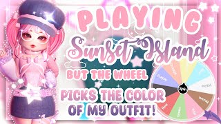 Playing Sunset Island but the WHEEL picks the color of my outfit ✨🌷 | Royale High