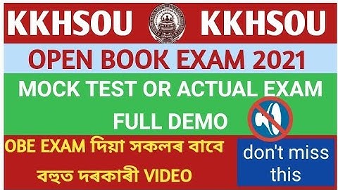 KKHSOU OBE  EXAM//MOCKTEST & ACTUAL EXAM FULL LIVE DEMO//LOGIN PAPER DOWNLOAD ANSWER UPLOAD ALL IN 1