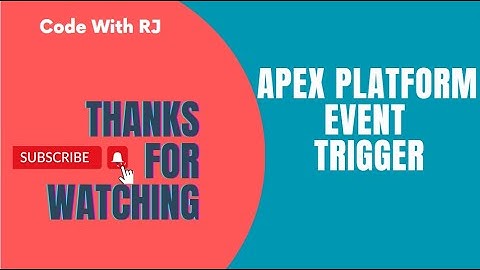 Platform Event Trigger Apex Salesforce