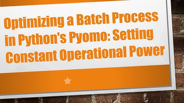 Optimizing a Batch Process in Python