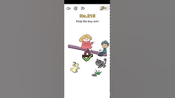 Brain out level 216 Help the boy win.  Walkthrough