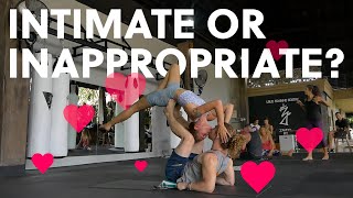 Intimate Acroyoga Flow or Inappropriate Couple? Romantic Acro Yoga Flow