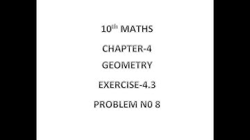 10TH MATHS  EXERCISE 4.3 Q.NO-8 #IN THE ADJACENT FIGURE, ABC IS A RIGHT ANGLED TRIANGLE WITH.......