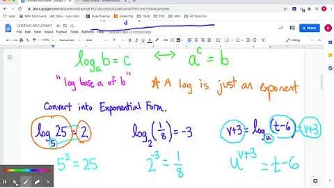 5-4 Introduction to Logarithms