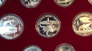 Олимпиада 80 набор серебряных монет 5 и 10 рублей СССР  вернулись из США  для Вас канал ИП интересно