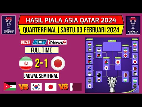 Hasil 8 Besar Piala Asia 2024 Hari ini~Iran vs Jepang~Jadwal Semifinal Piala Asia 2023 | Live Rcti