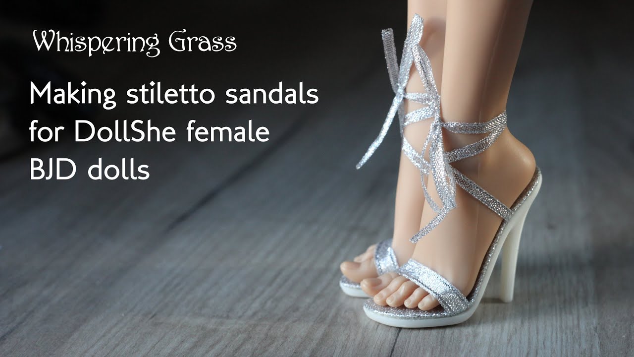 Making stiletto sandals for DollShe female BJD dolls