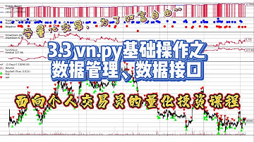 3 3 用Python做比特币的量化交易实盘之vn py基础操作 数据管理、数据接口