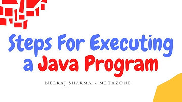 Steps for executing a java program | Neeraj Sharma