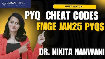 PYQ Cheat codes |FMGE | NEETPG | Medsynapse app by Dr. Nikita Nanwani