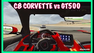 2020 C8 Corvette vs 2020 Mustang GT500 Big Willow Track Day POV - Simulator