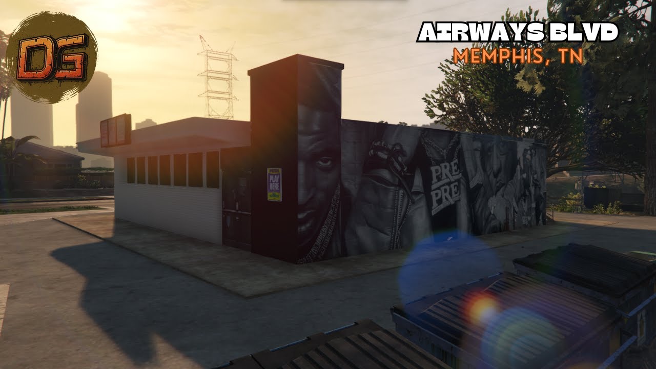 MEMPHIS "Airways BLVD" FIVEM MAP with *New Dolph Mural*