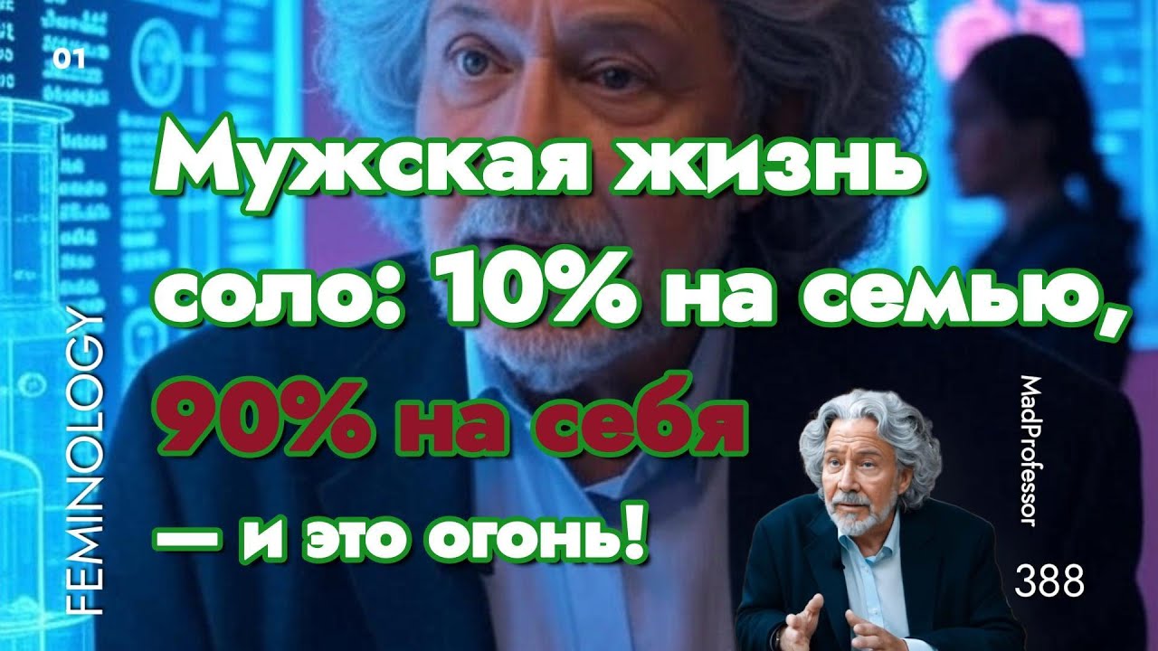Мужская жизнь соло - 10% на семью, остальное на себя #FEMINOLOGY #ЖЕНОВЕДЕНИЕ #психология
