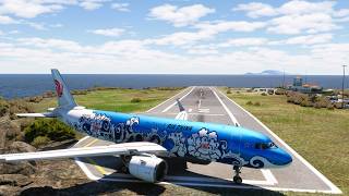 Download lagu A320 TAKEOFF from the World’s Shortest Runway! | Saba Airport - Microsoft Flight Simulator 2020.