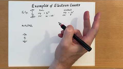 Examples of electron counts in organometallic complexes