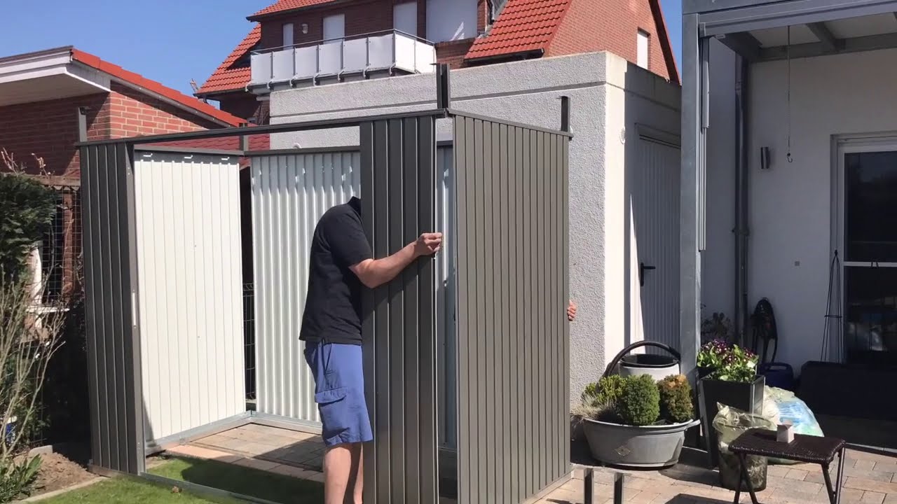 Ostersonntag 2019 Aufbau Gartenhaus Biohort