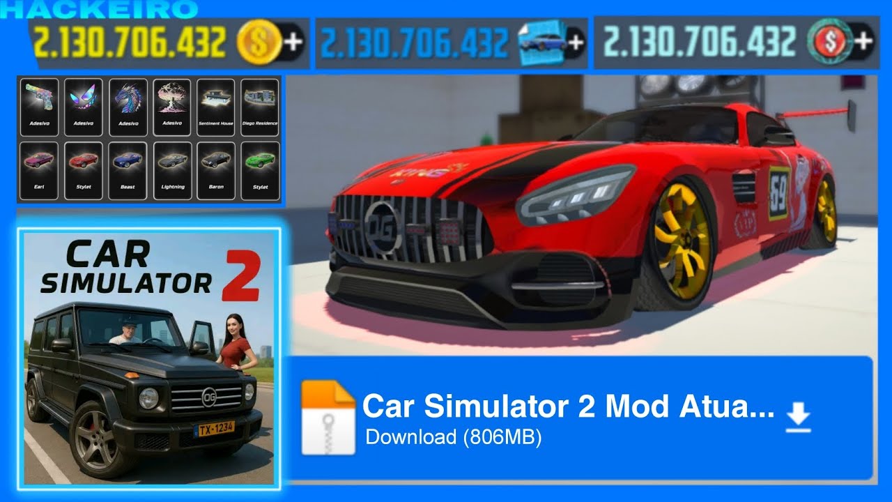 CAR SIMULATOR 2 Apk MOD DINHEIRO INFINITO e TODOS CARROS DESBLOQUEADOS ...