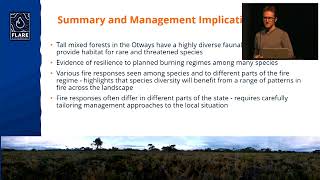 Fire and Ecosystem Resilience in the Tall Mixed Forests of the Otways. Dr Matt Swann