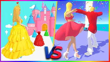 PRINCESS RUN 3D VS CINDERELLA RUN 3D Game 👸🏽🆚👸🏼 Gameplay (3) Android, iOs NEW VERSUS Game 3D