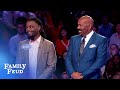 Michael's face when he sees Teberina's answers is priceless! | Family Feud
