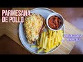 Parmesana de pollo con las mejores patatas fritas del mundo