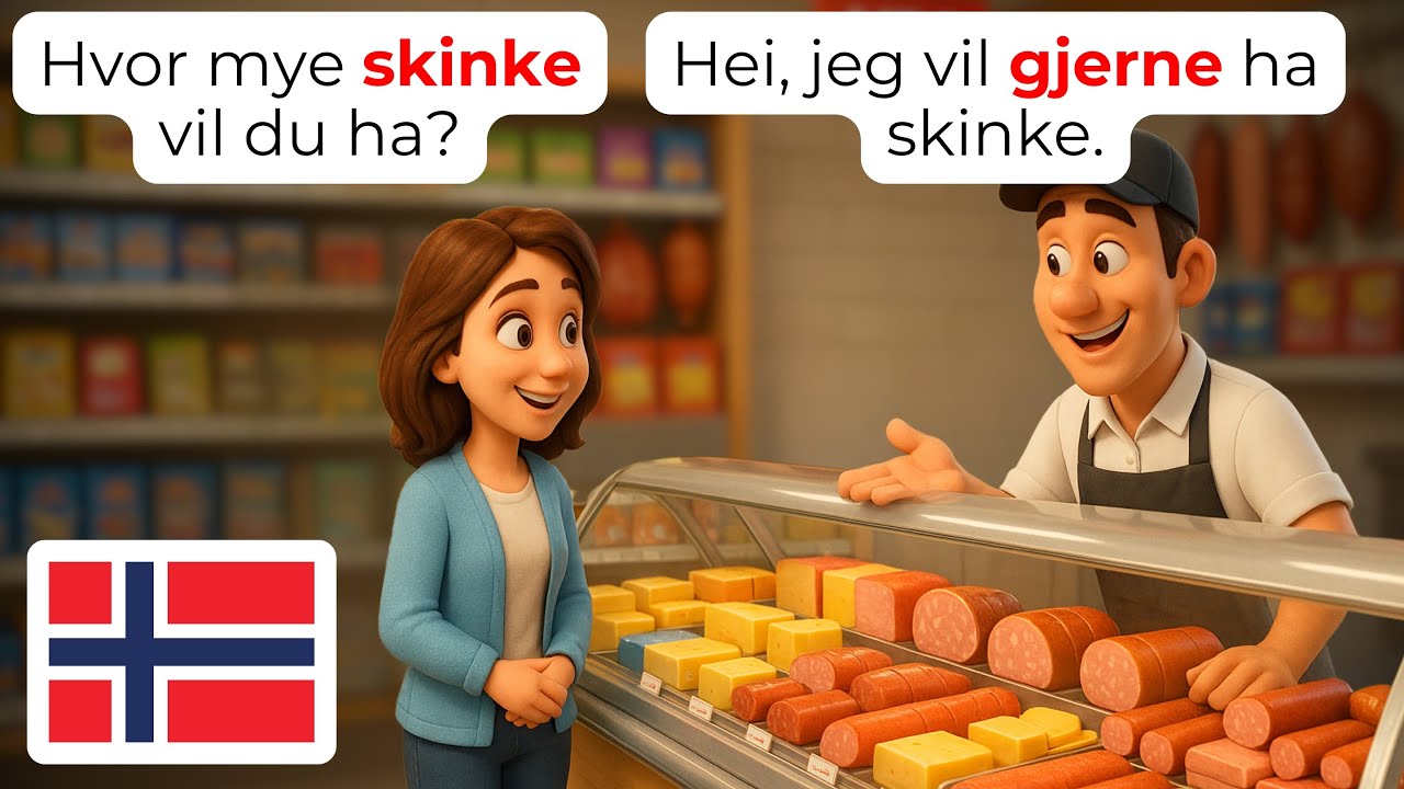🇳🇴 Покупки Продуктов на Норвежском | A1-A2 | Учите Норвежский Быстро