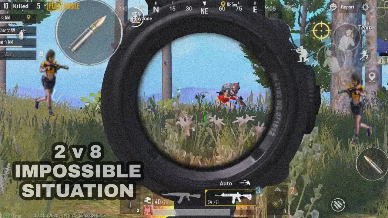 2 v 8 IMPOSSIBLE SITUATION . (PUBG) 