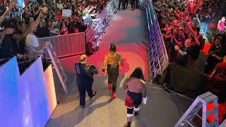 Roman Reigns & Solo Sikoa (with Paul Heyman) ring entrance at Money in the Bank 2023