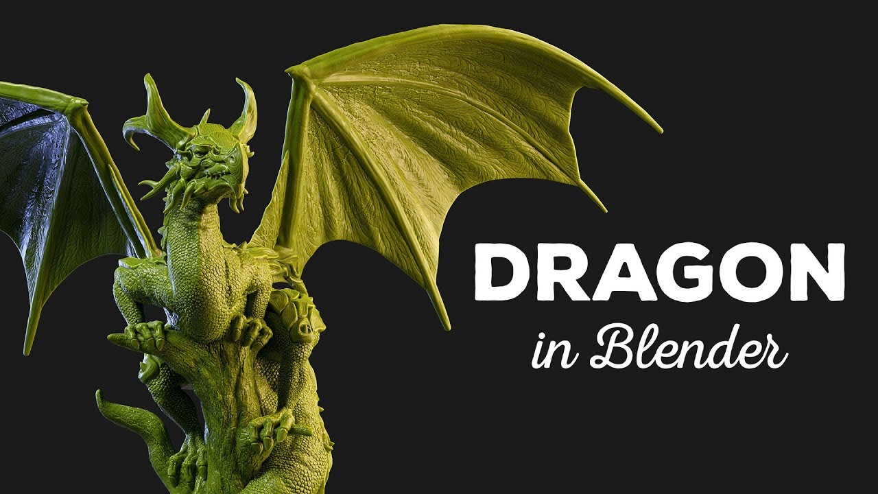 dragon on 3d modeling software