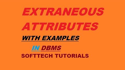 Identification of Extraneous Attributes