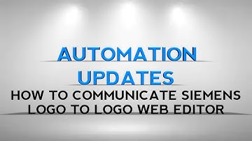 siemens logo web editor tutorial || LOGO || SIEMENS || WEB EDITOR