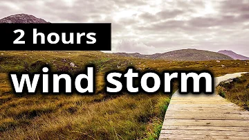 WIND SOUNDS: "A wind storm on the moors outside" - A windy autumn day - SLEEP SOUNDS & RELAXATION