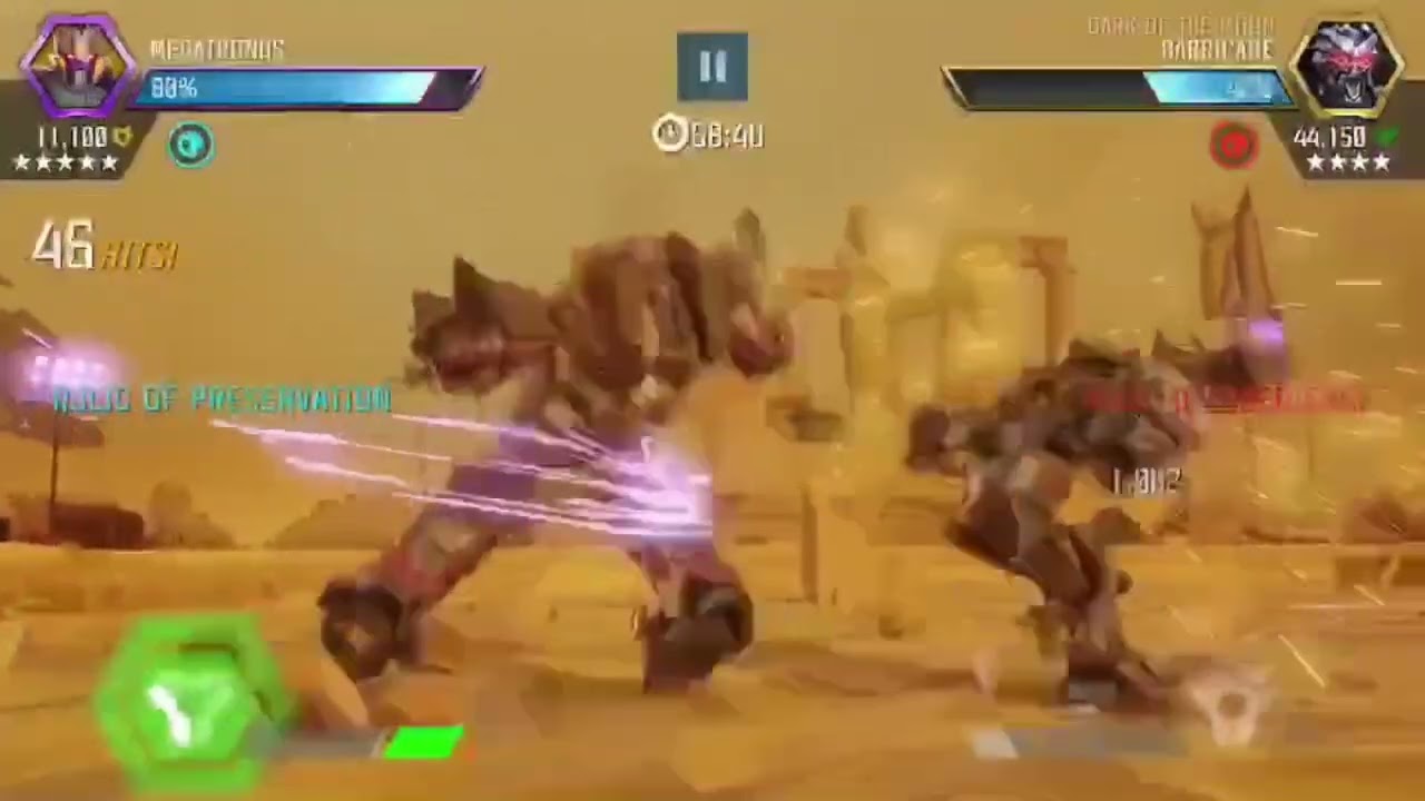 [Transformer Forged to Fight] Extreme Finger Control - Megatronus vs Barricade #netflix #kabam