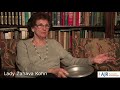 Lady Zahava Kohn with bowls from Bergen Belsen