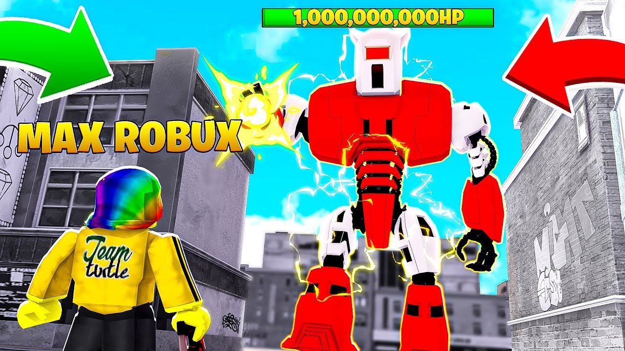 Spending Max Robux To Fight 100000000000 Power Mech Boss Roblox - t 1000 roblox