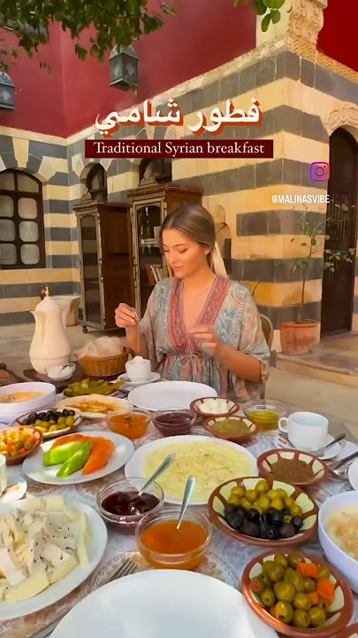Traditional Syrian Breakfast in Damascus  #syrianfood #arabicmusic #arabicfood #travelguide #travel