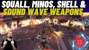 War Robots Minos, Shell, Squall, Microchip Rework, sonic sound wave weapons, WR Test server gameplay