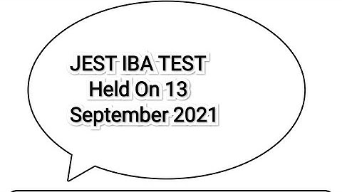 JEST IBA full Solved Test & Answer Key | Held on 13 SEP 2021 | STS BP-14 | IBA Today JEST Test