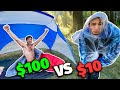 $10 vs $100 Budget Survival Camping Challenge!