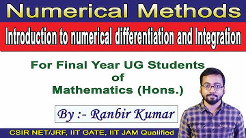 Introduction to numerical differentiation and integration | Example