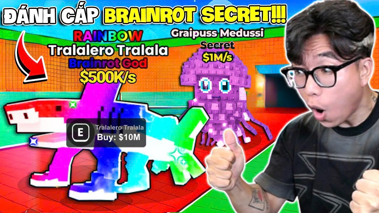 BI HUỲNH LẦN ĐẦU CHƠI ĐÁNH CẮP BRAINROT VÀ SỞ HỮU LUÔN SECRET CỰC HIẾM 😂