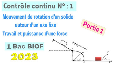 1BAC BIOF : Contrôle 1 semestre 1 - Partie Physique  - Modèle 1