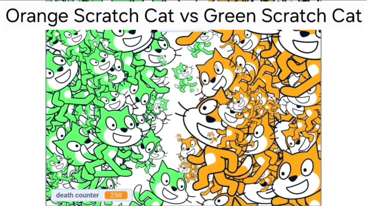 [Old] Orange Scratch Cat vs Green Scratch Cat - YouTube