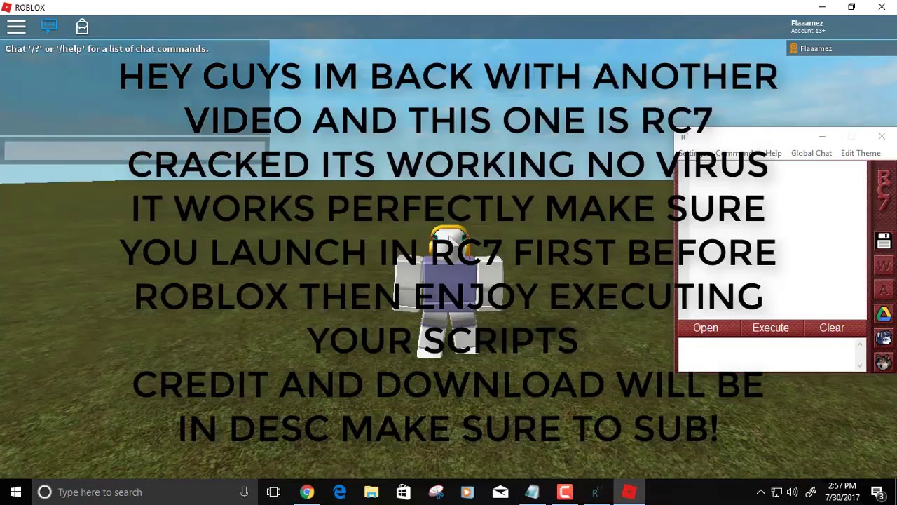 Roblox Rc7 Cracked Working 2017 December Youtube - roblox rc7 2017 download