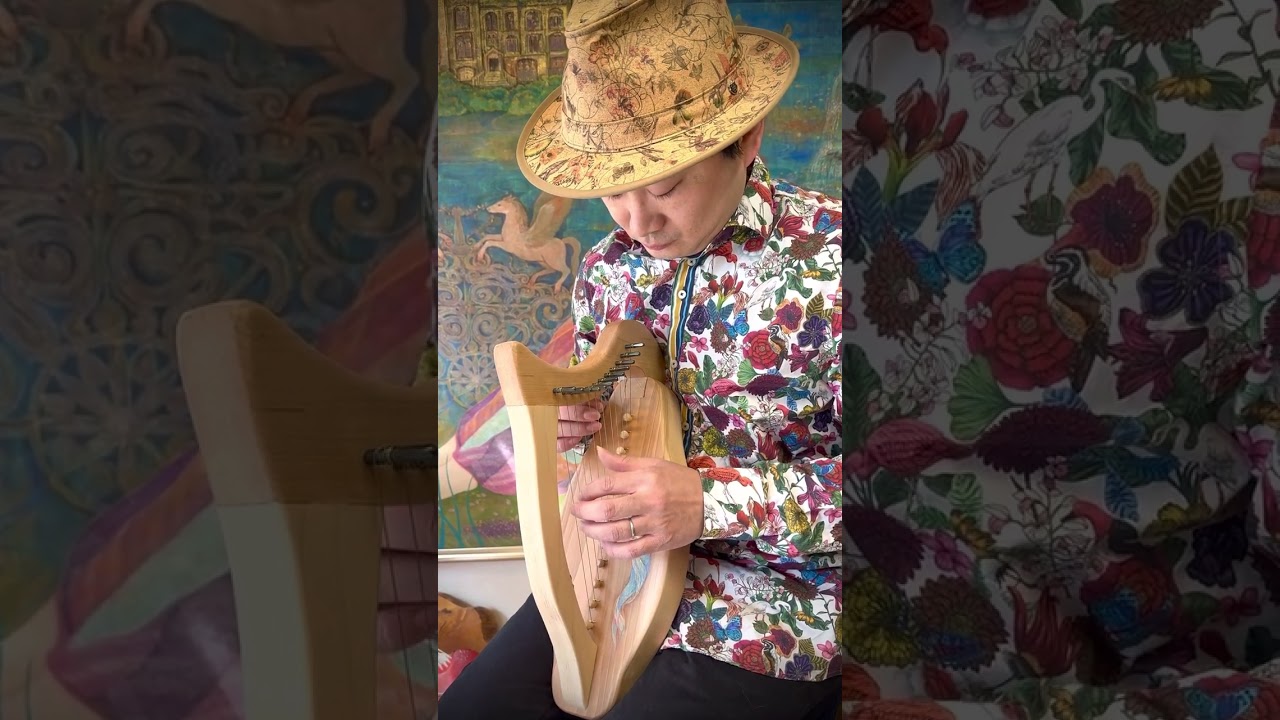 人魚のハープ」12弦桂製金属弦ハープ (op.282)