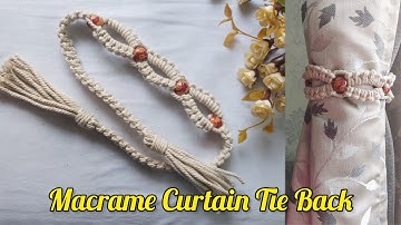 DIY Macrame Curtain Tie Back | Easy Macrame Curtain Holder | How to make Macrame Curtain Tiebacks