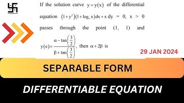 JEE MAIN PYQ 2024 ( 29 JAN- Shift 1 )|| Differential equations PYQ 2025 || IIT JEE MATH11 #JEE2025